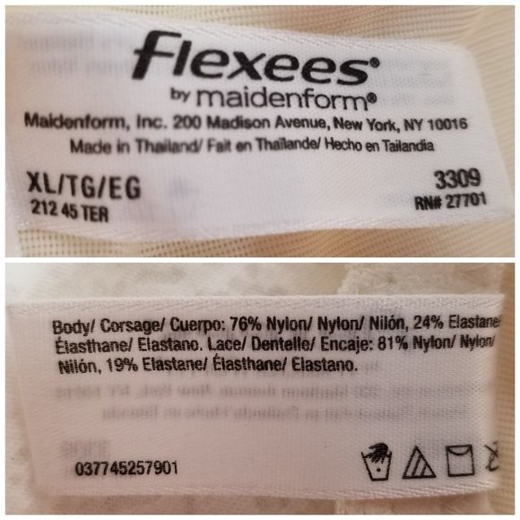 Maidenform Flexees Corset Bodice Bustier Bandeau XL Ivory White Dress Club Party - Picture 6 of 9